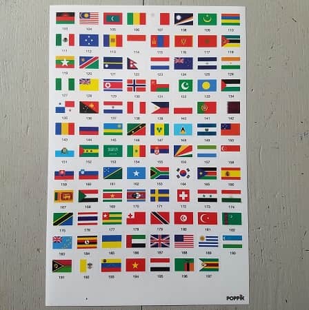 poppik-drapeaux creatifs- activité manuelle - stickers - gommettes-geographie
