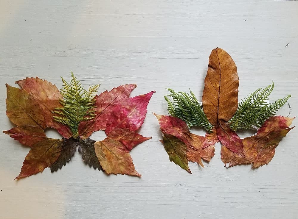 masque-de-feuilles-activité-automne-enfant-bricolage