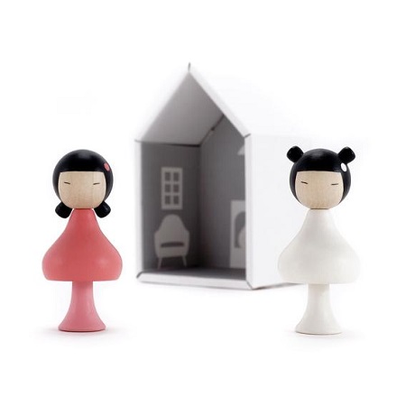 CLiCQUES - Figurines en bois magnétiques - Sara & Ichika - Au son des  grillons