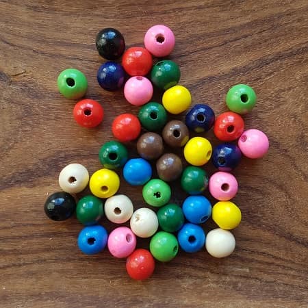 Perles en bois - Multicolores - Rico Design